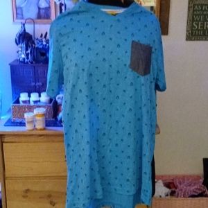 Free the planet medium blue t-shirt